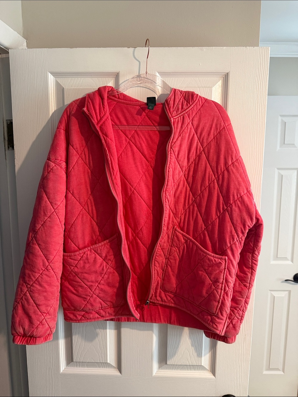 wild fable Coral Quilted Hooded Puffer Jacket